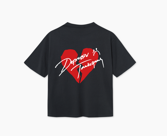 Depressiv Tankegang - Sort T-Shirt