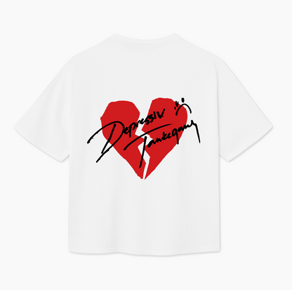 Depressiv Tankegang - Hvid T-Shirt