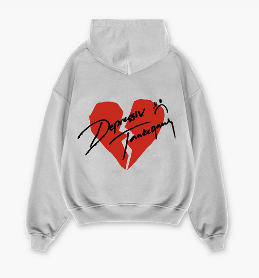 Depressiv Tankegang - Grå Hoodie
